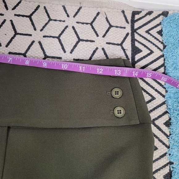 MARARGET M. ORANGE LABEL OLIVE GREEN WIDE LEG PANTS, SZ 2 - Picture 10 of 13